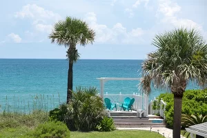 Windemere Inn by the Sea oceanfront bed and breakfast - gazebo overlooking the beach and ocean in Indialantic Florida