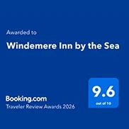 Booking.com Traveller Review Award 2026 winner - Windemere Inn by the Sea