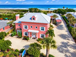 Windemere Inn by the Sea - beachfront bed and breakfast near Melbourne Florida - front exterior aerial photo